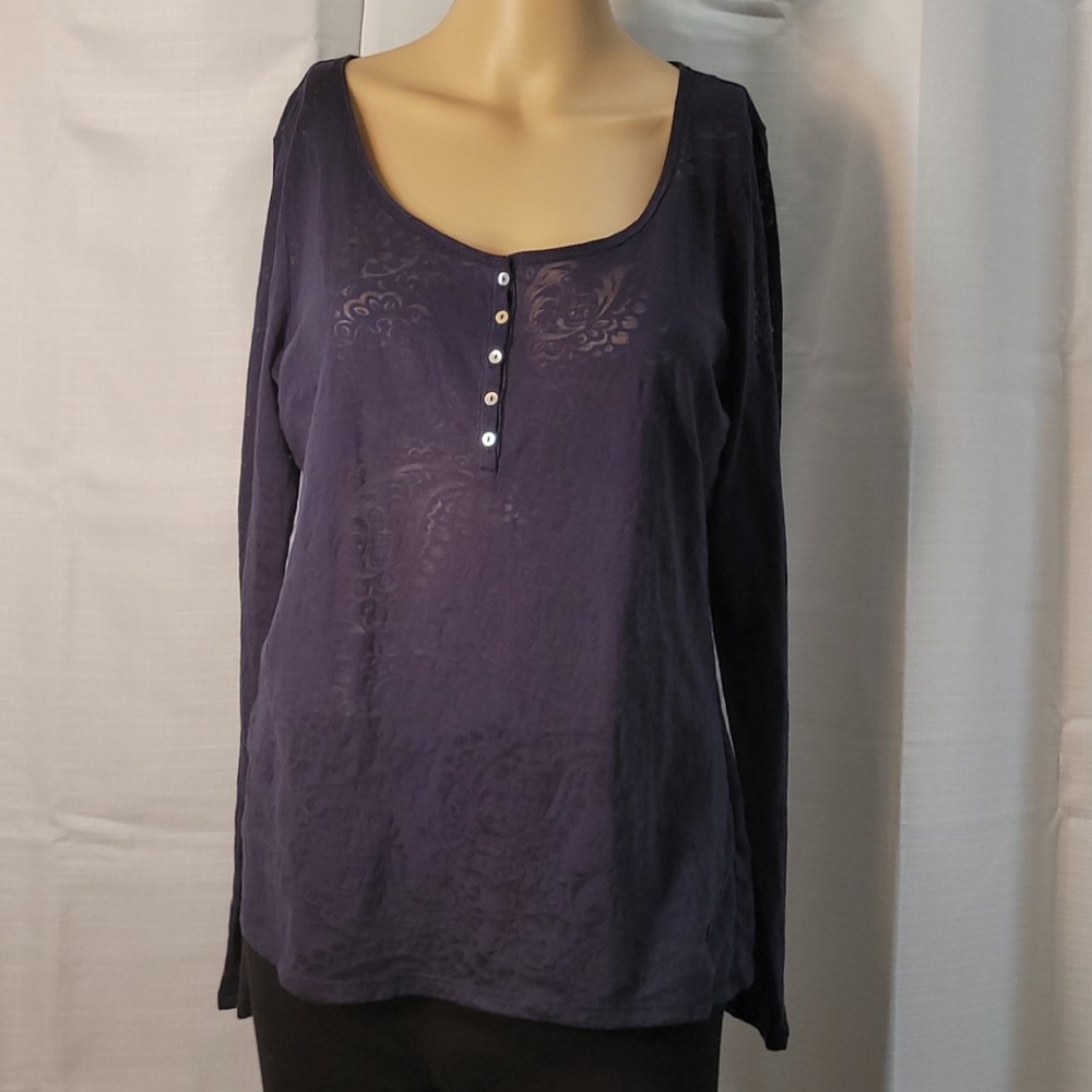 Blue sheer top